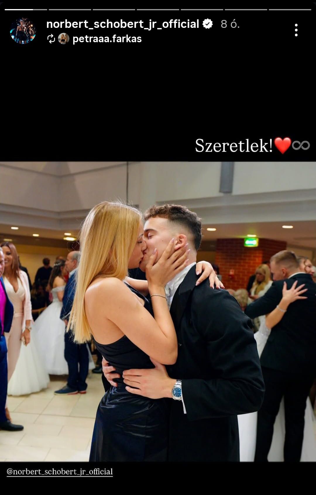 Schóbert Norbert Jr. kedvesével immár több, mint két éve alkotnak egy párt.