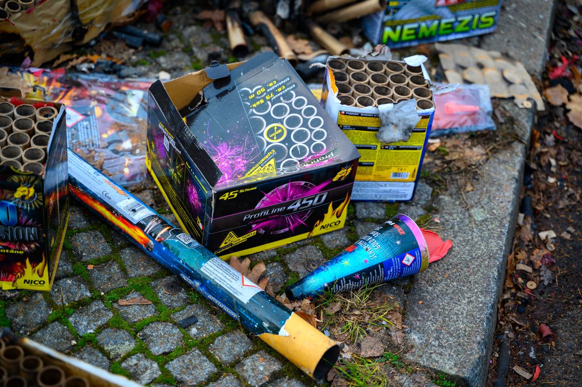 Berlin,,Germany,-,January,1,,2023:,Various,Remains,Of,A