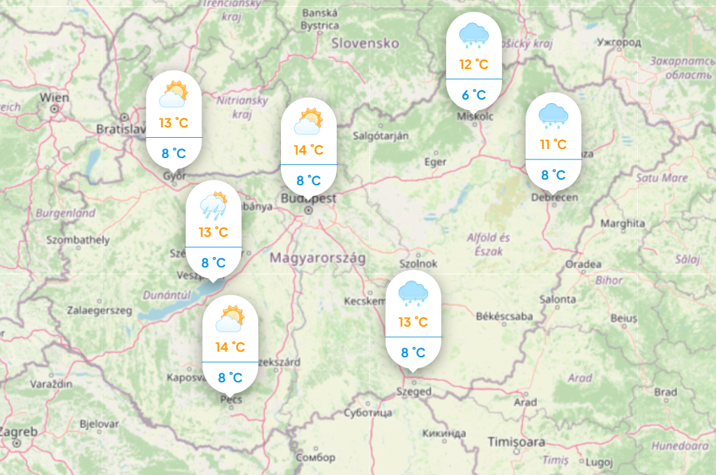 Időjárás: Mutatjuk a napi hőmérsékletet vasárnap! Fotó: köpönyeg.hu