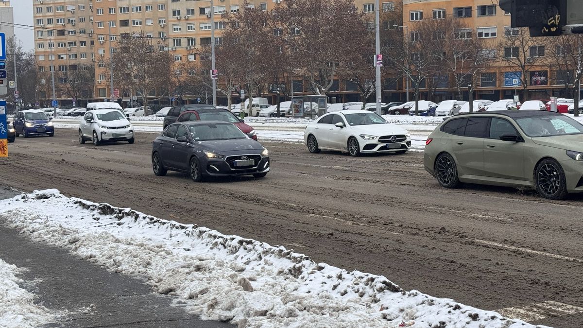 2026.01.13. Budapest havazás megállók, utak