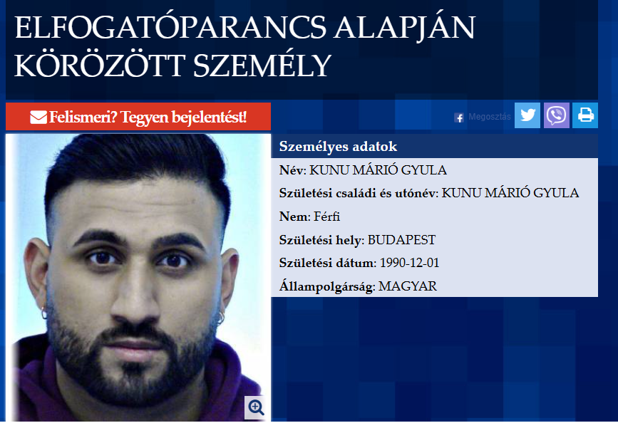 Kunu Máriót körözik 