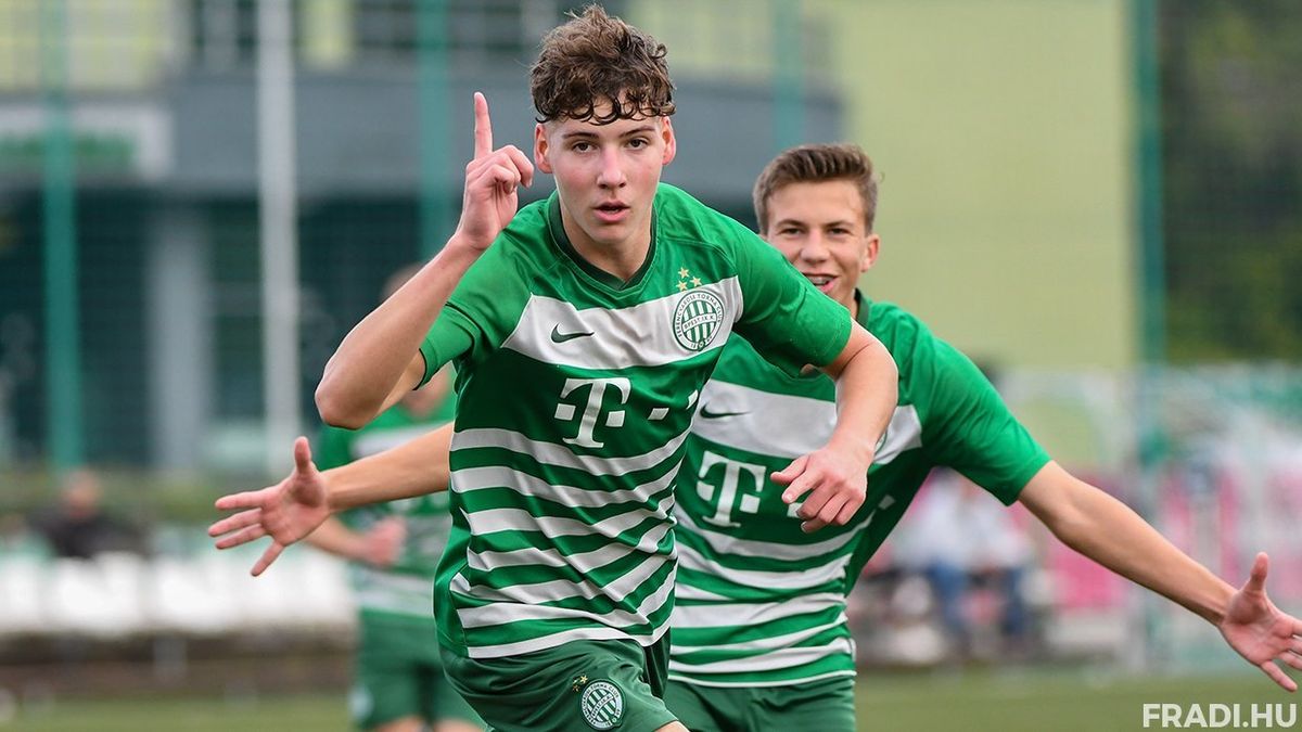 Gólik Benjámin, a Fradi 18 éves csatára