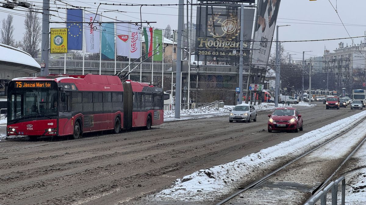  a téli vidék és Budapest, Budapesten a forgalmasabb utakat sem takarították le