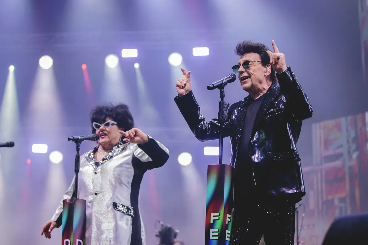 A Hungária feloszlása után tavaly az újraalakult zenekar koncertet adott az MVM Dome-ban. Szomorú, hogy ma már Fenyő Miklós halála a beszédtéma (Forrás: Mediaworks Archívum)