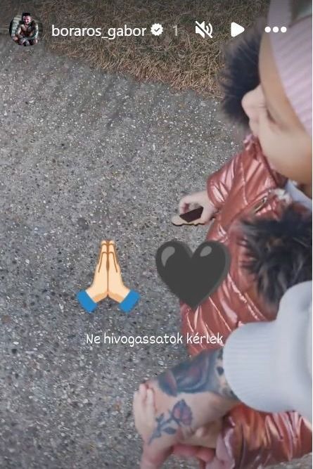 Boráros Gábor egyedül maradt kislányával. 