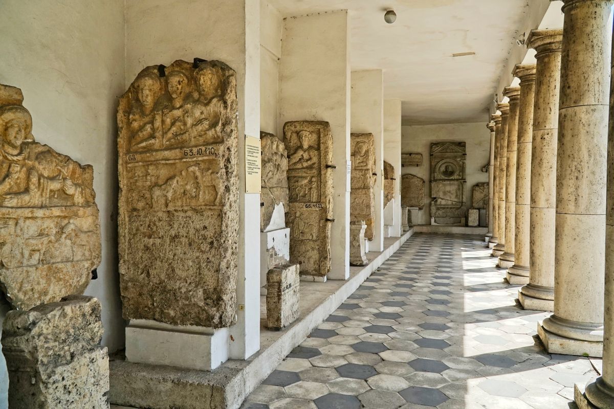 Budapest,,Hungary,-,July,5,,2023:,Tombstones,,Roman,Ruins,In