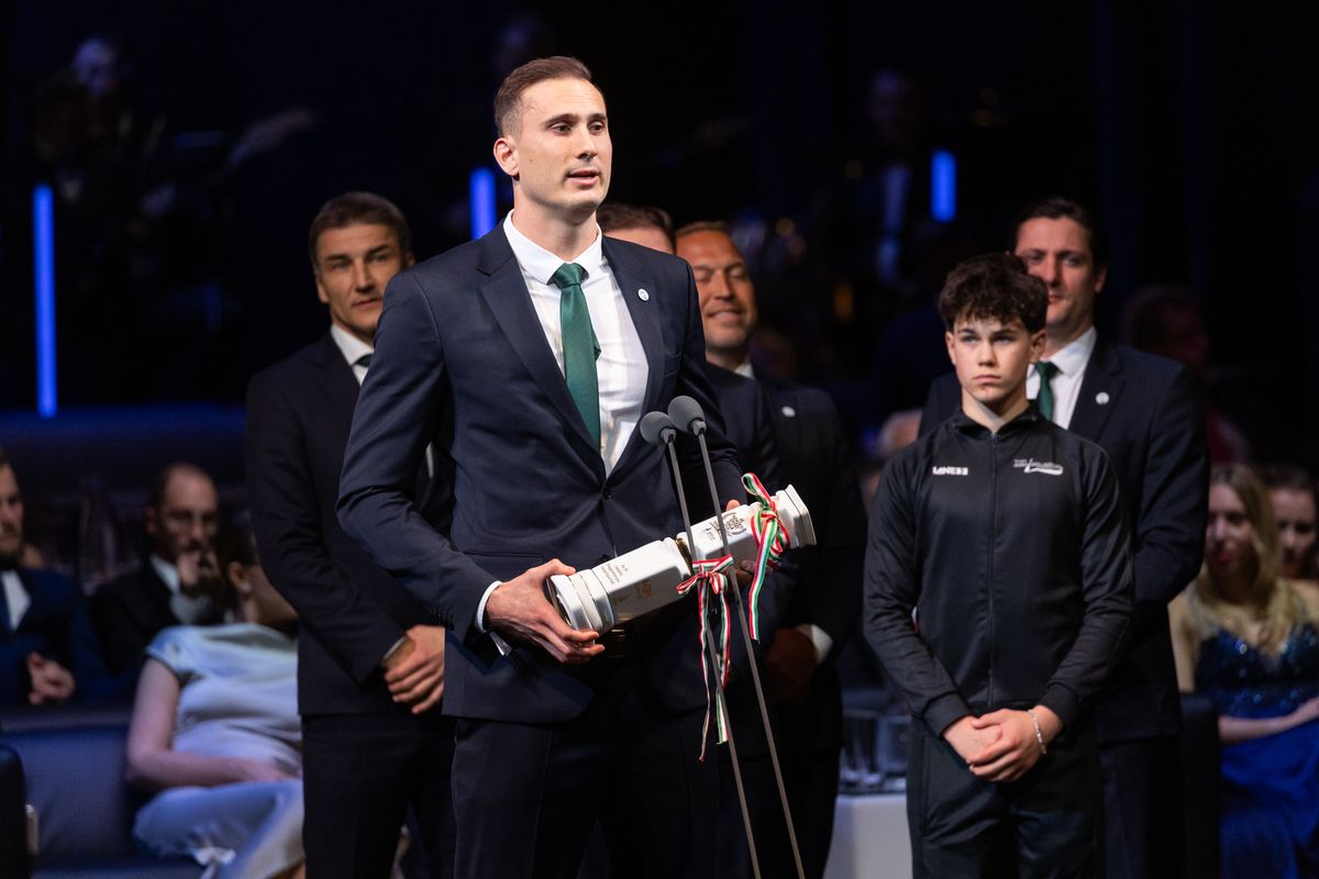 Vámos Márton, a Fradi pólósainak járó díjjal 