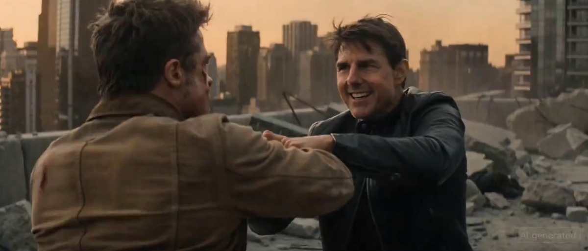 A felkavaró videón Brad Pitt és Tom Cruise verekedését láthatjuk