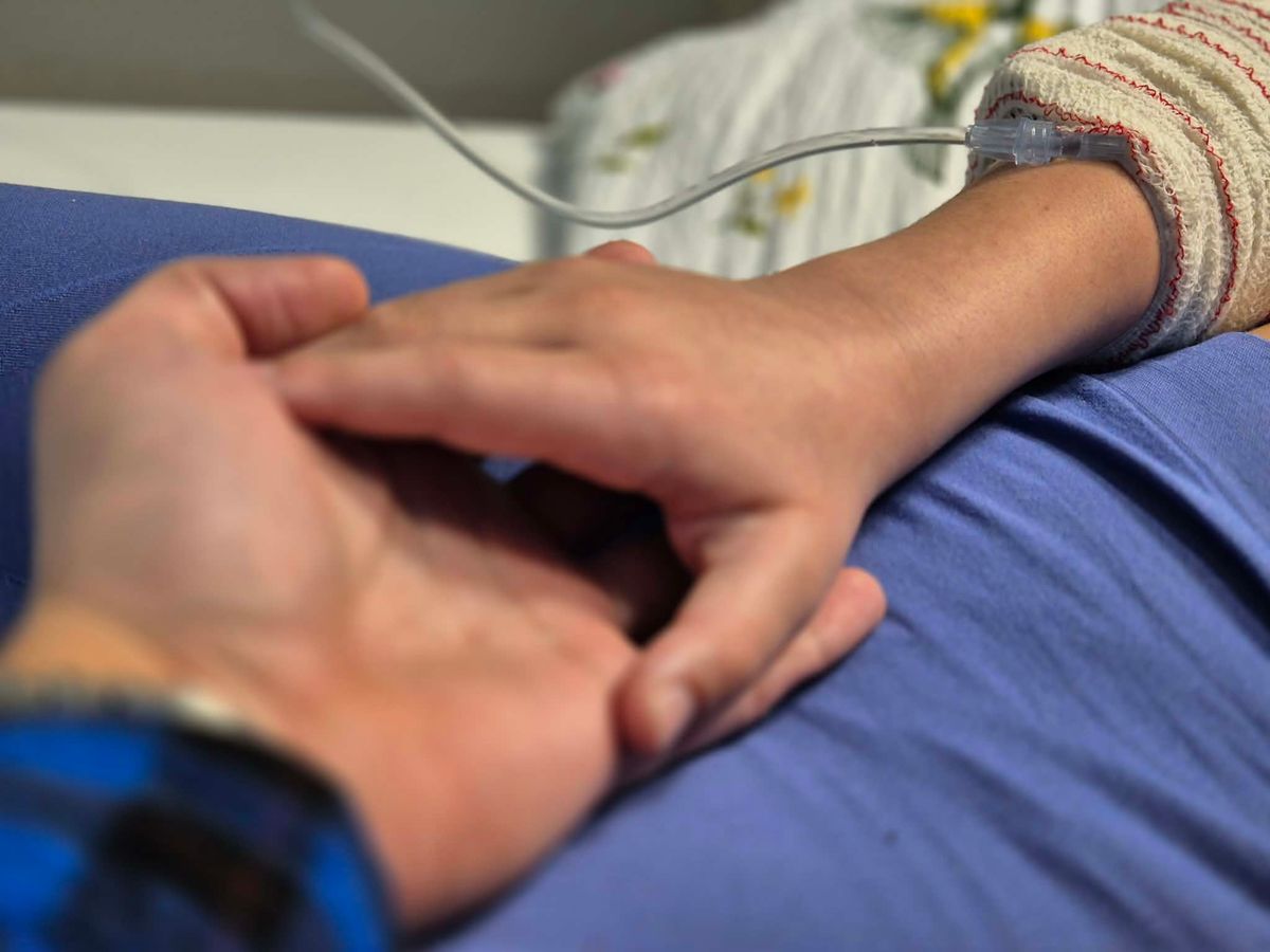 Léni az őssejt terápia közben.