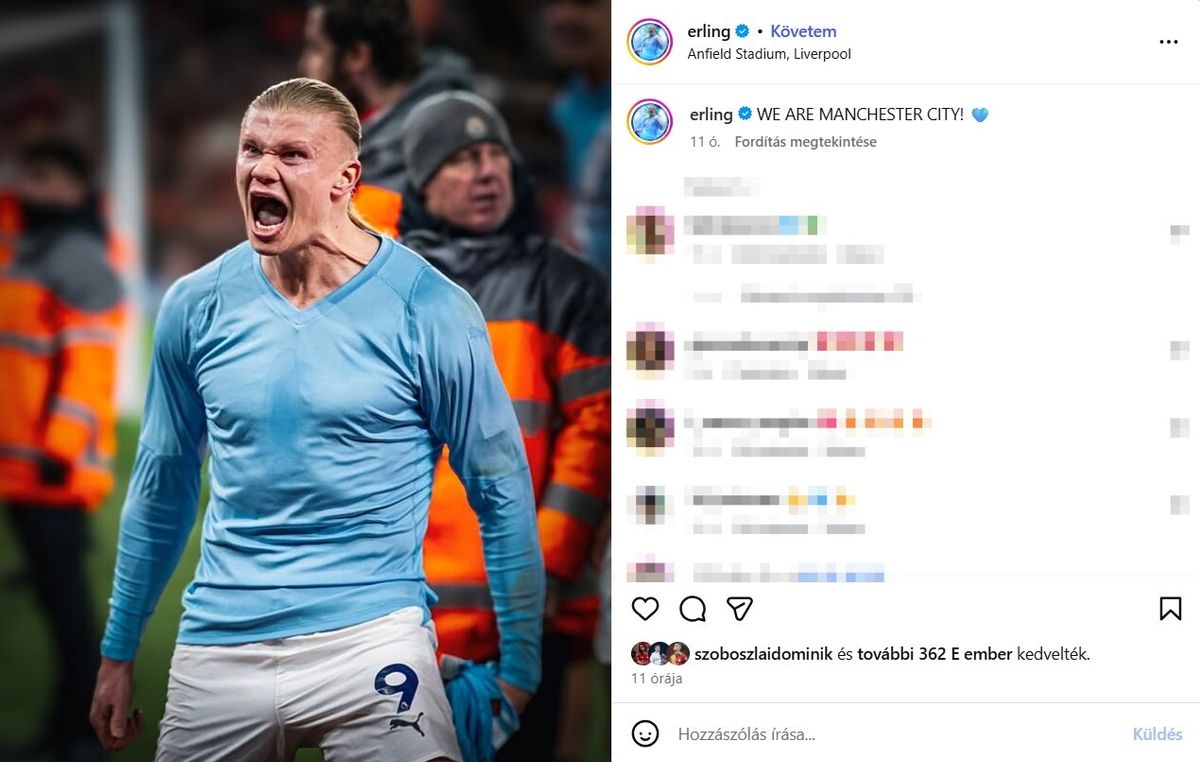 Szoboszlai Dominik is lájkolta Erling Haaland posztját