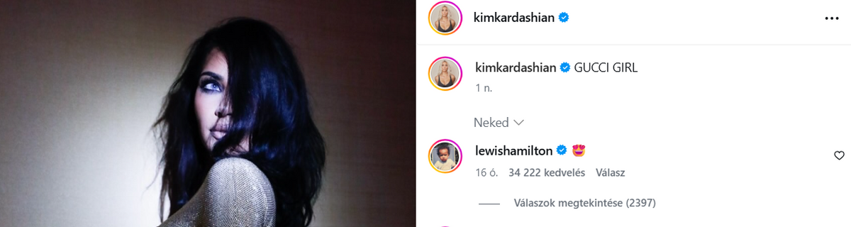 Lewis Hamilton nem titkolta érzéseit Kim Kardashian iránt
