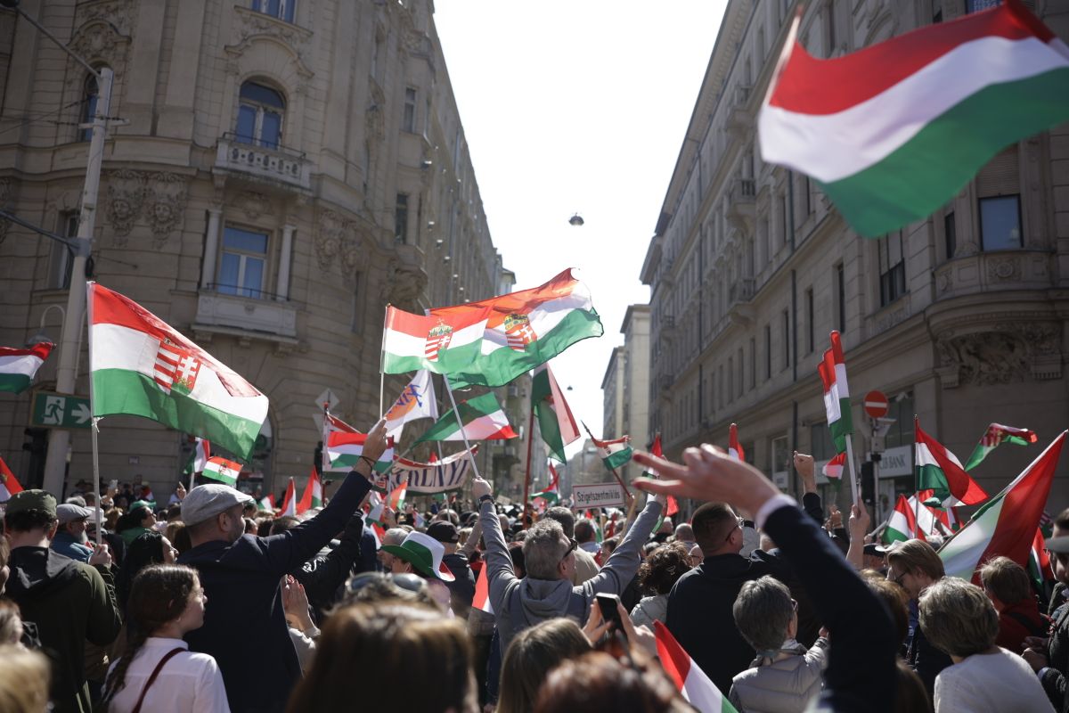 Orbán Viktor lelkesítő beszédet mondott a Kossuth téren.