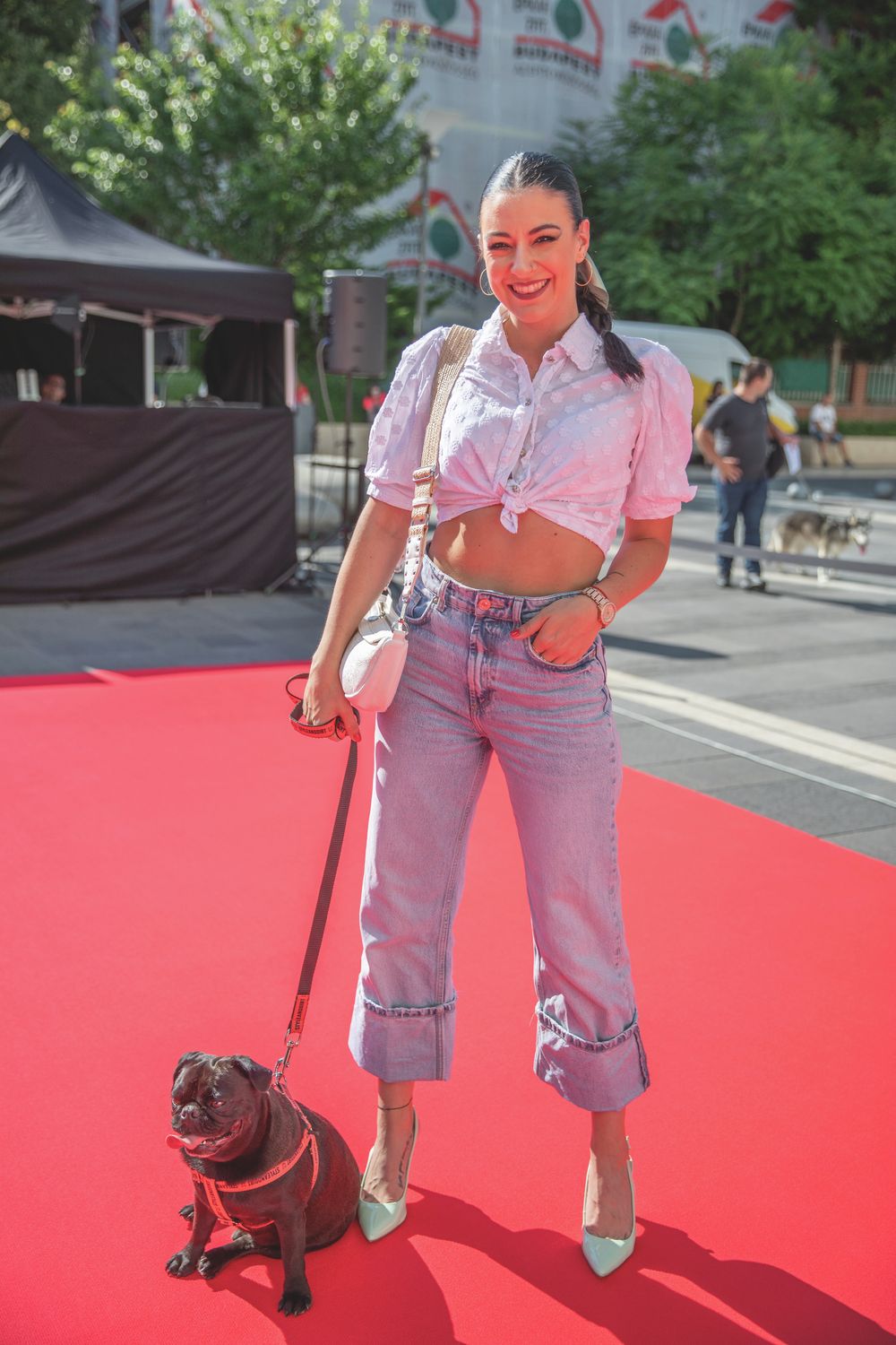 Stana Alexanda a Nagy Duett alatt is annyi időt töltött a kutyussal, amennyit csak lehetett.