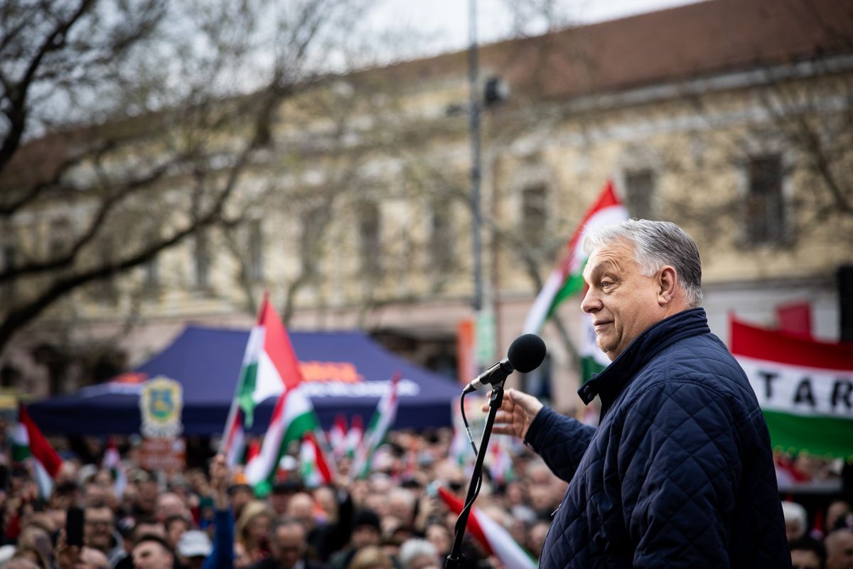 Orbán Viktor Békéscsabán. 
