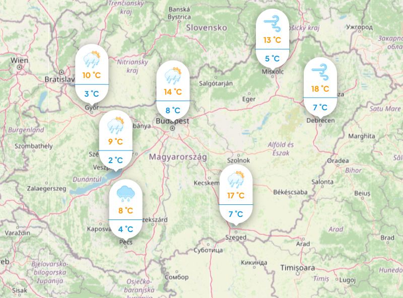 Marad az esős, borongós időjárás. 