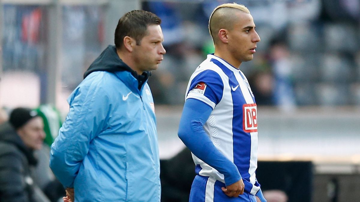 Dárdai Pál (balra) és Änis Ben-Hatira 2015-ben