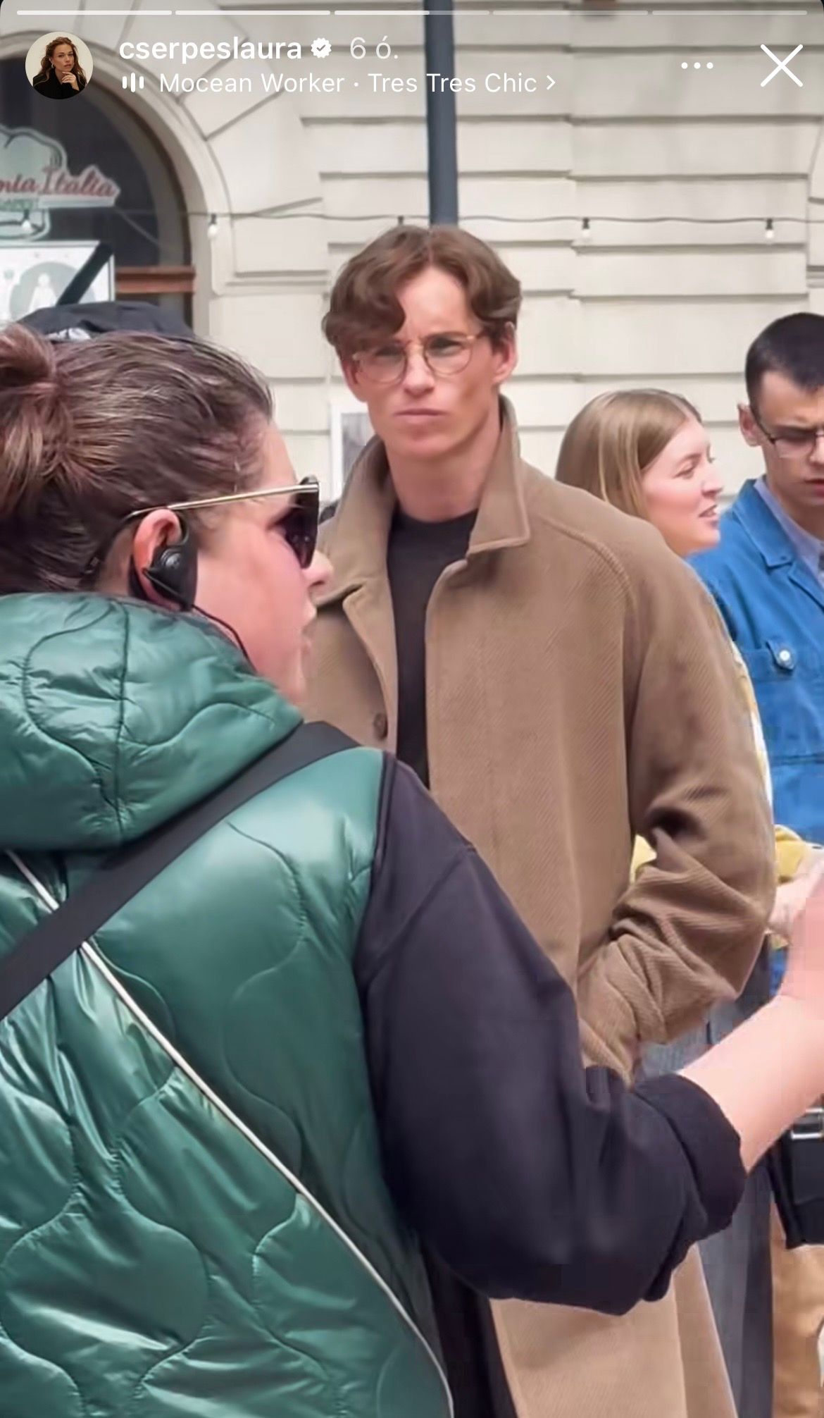 Eddie Redmayne a Bazilikánál