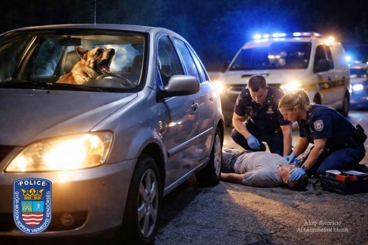 Fényjelzéseket adott le a mentőkutya, így mentette meg gazdája életét