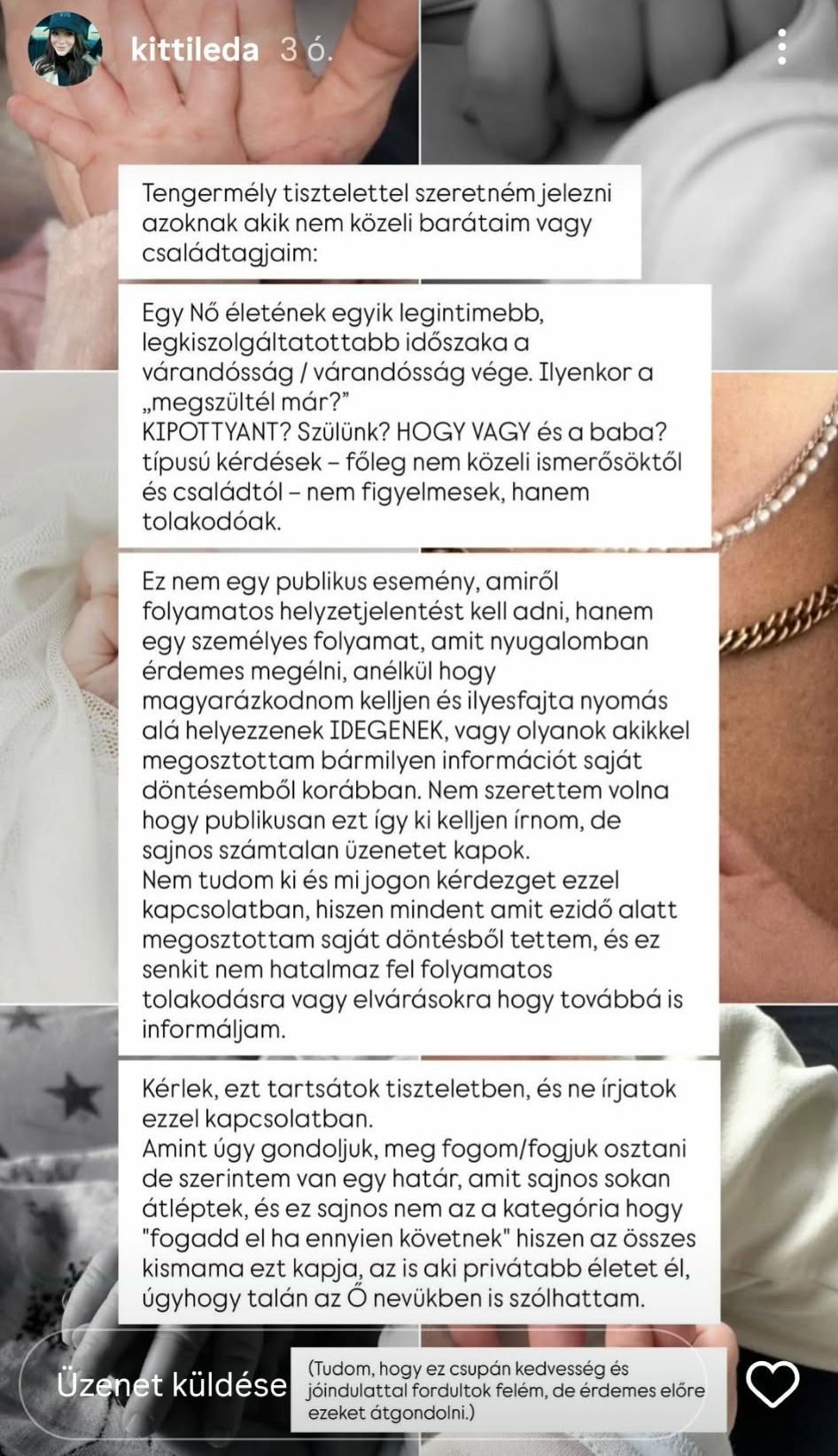 Matuz Kitti Léda Instagram sztoriban osztotta ki bunkó követőit. 