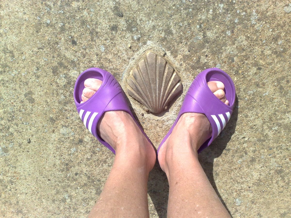 Volt olyan szakasz, amit már csak papucsban tudott megtenni a vízhólyagok miatt 