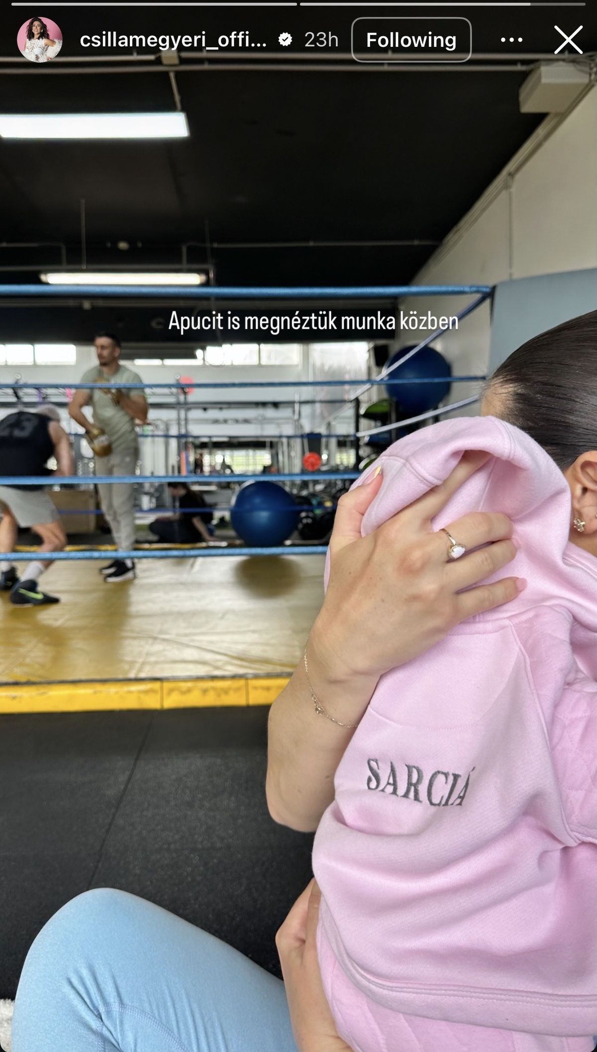 Megyeri Csilla és kilsánya együtt ment a konditerembe