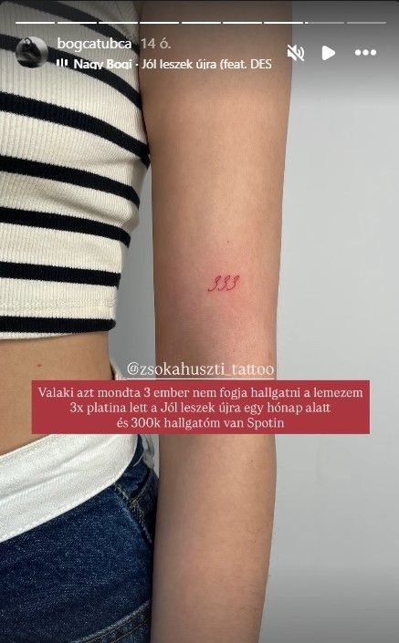 Nagy Bogi tetoválást csináltatott