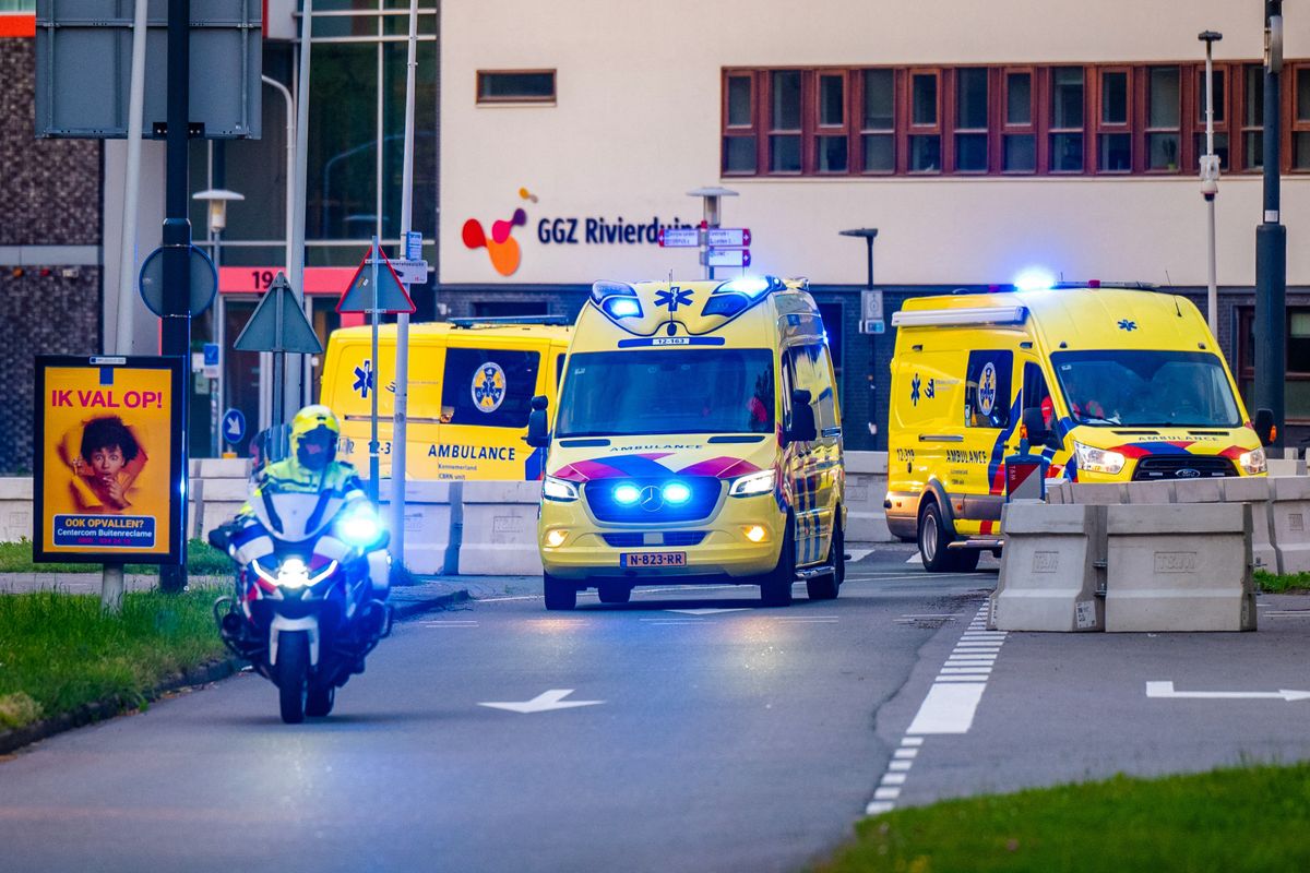 NETHERLANDS-HEALTH-HANTAVIRUS
This photograph shows a view of a convoy of ambulances allegedly carrying some of the passengers from the cruise ship MV Hondius believed to be infected with hantavirus escorted by Dutch police on motorcycles as it arrives near Leiden University Medical Center (LUMC) in Leiden on May 6, 2026. A plane that left Cape Verde following the evacuation of a cruise ship hit by the hantavirus landed in Spain's Canary Islands on May 6, while a second flight headed for the Netherlands.
Josh Walet / ANP / AFP