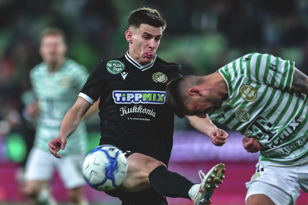 A győri Vitális Milán (balra) vagy a ferencvárosi Mariano Gómez örülhet majd az ETO-Fradi versenyfutás végén?
