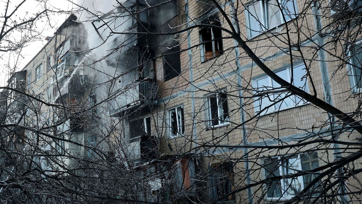 Russian drone strikes five-story building in Kharkiv