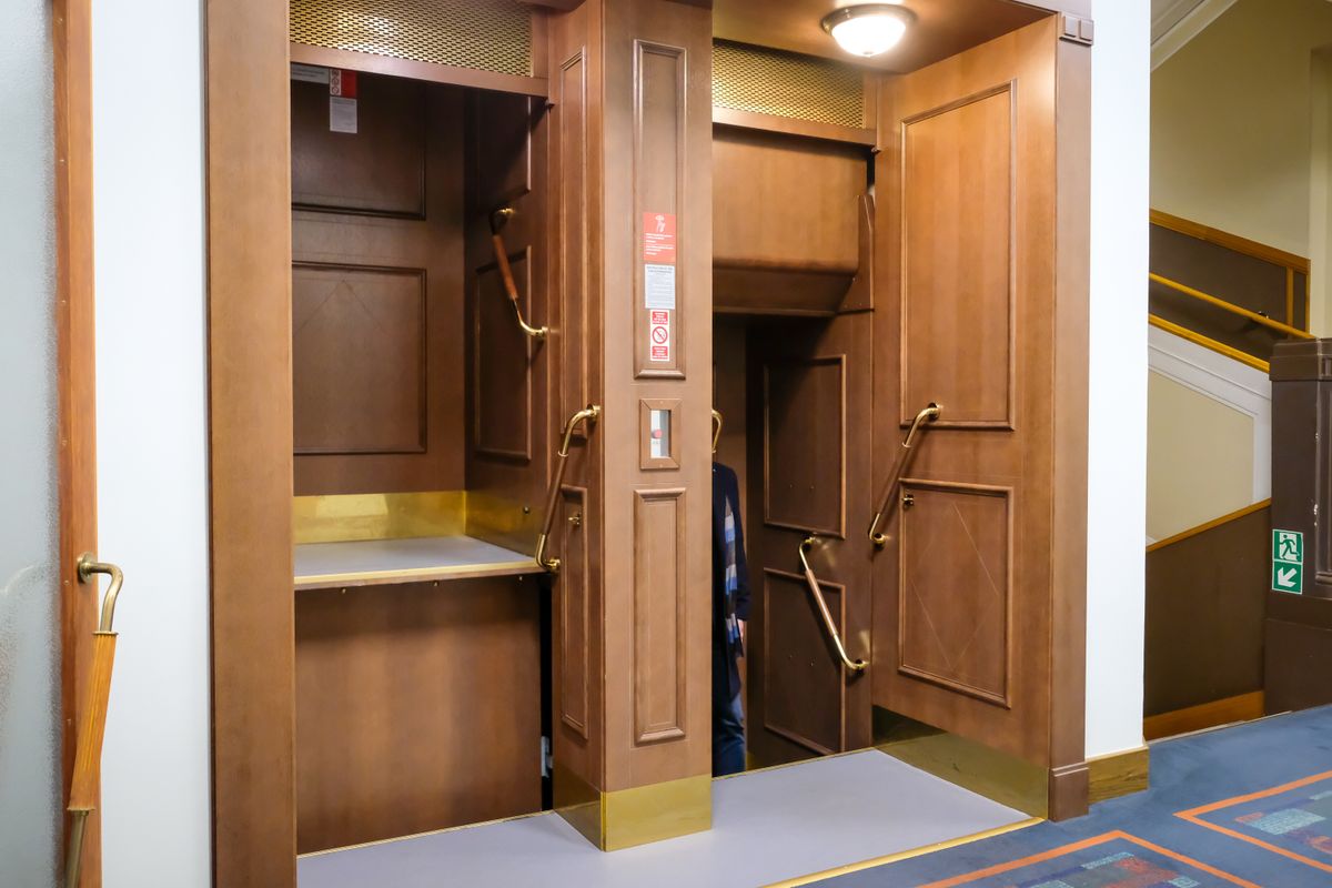 Prague,,Czech,Republic,-,December,1,,2022:,Historic,Paternoster,Elevator