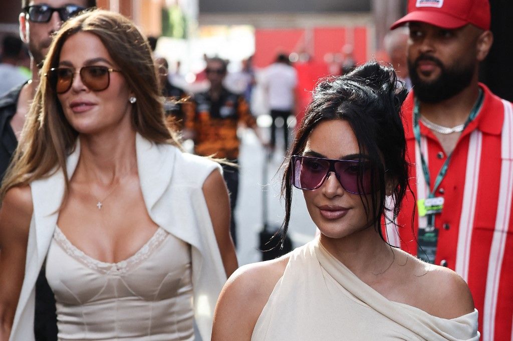 Kim Kardashian a a Monacói Nagydíjon. 
