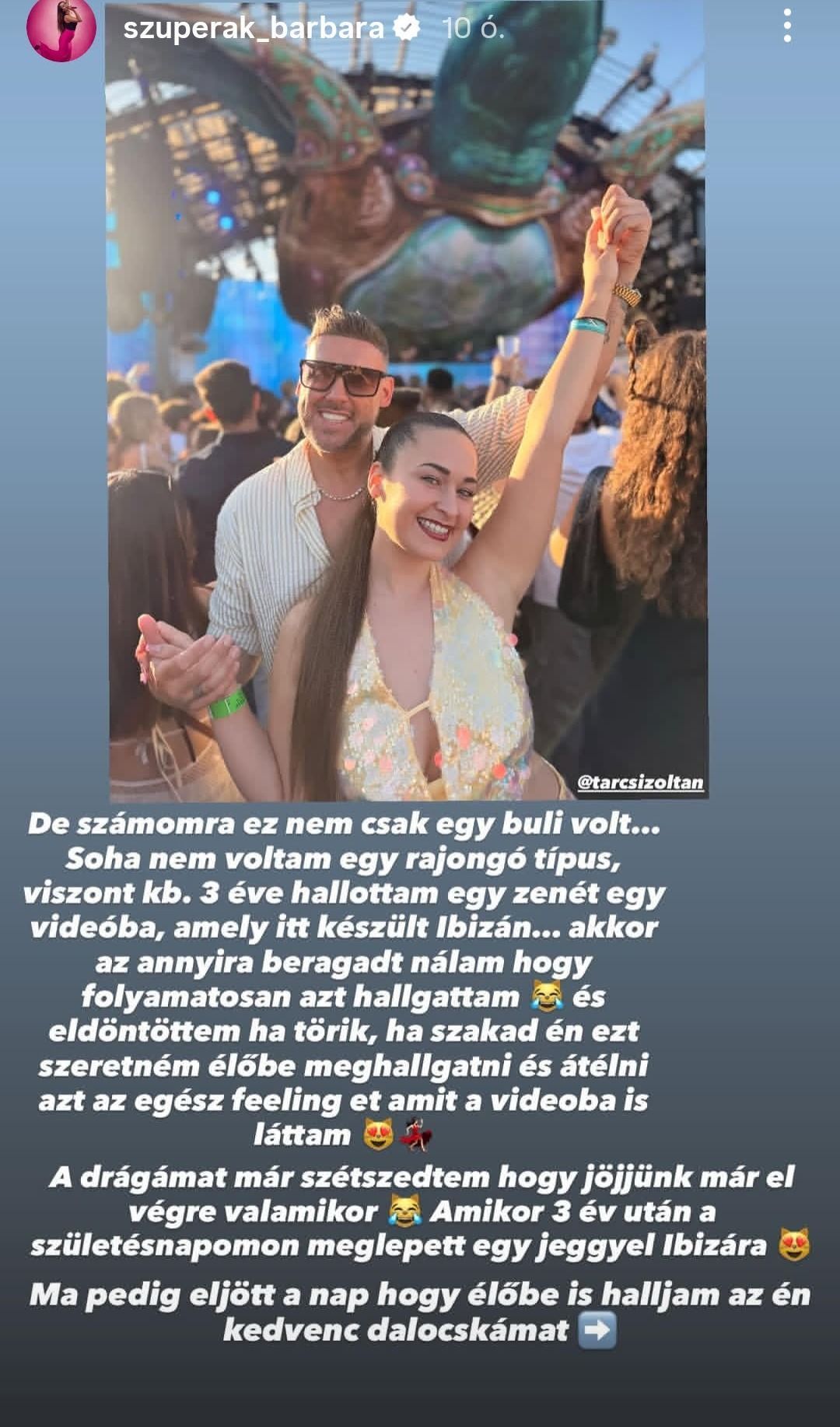 Szuperák Barbara szóhoz sem jutott az eksztázistól.