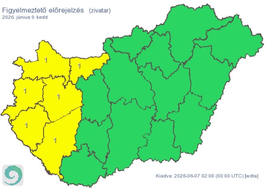 Kánikula, csapadék, lehűlés: ilyen lesz az időjárás a hét elején. Hat vármegyére is riasztást adtak ki zivatar miatt