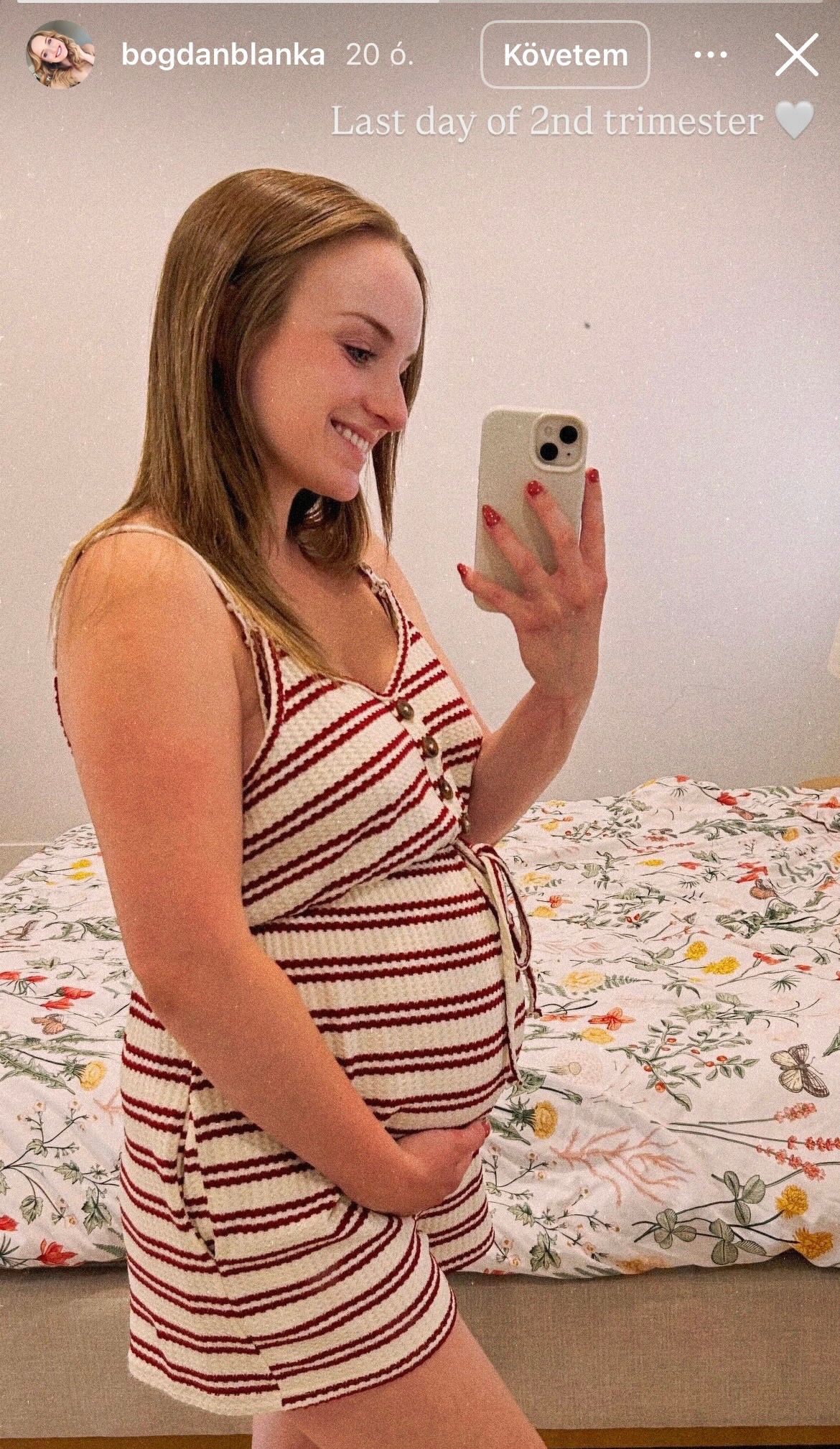 Szandi lánya gömbölyödő pocakját büszkén mutatta meg a követőinek.